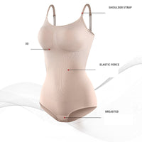 Seamless Sculpting Bodysuit-Beige-S-State of Style