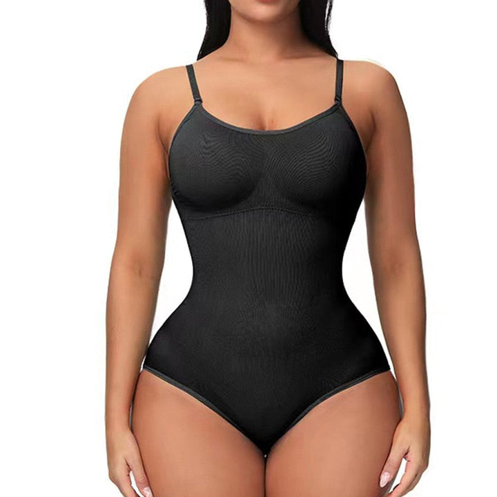 Seamless Sculpting Bodysuit-Black-S-State of Style