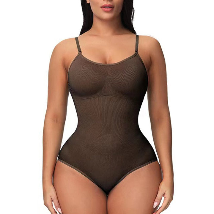 Seamless Sculpting Bodysuit-Brown-S-State of Style