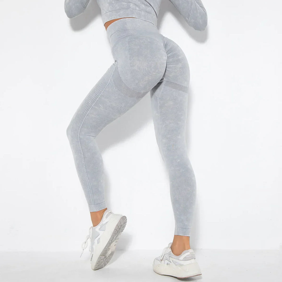 Seamless Women's Yoga Set with Cropped Top - Nova-Burgundy-S-State of Style