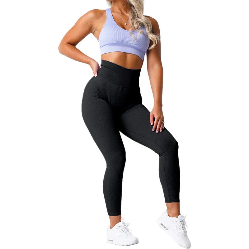 Seamless yoga leggings with stretch waistband & perfect fit – Freya-Anthracite black-XS-State of Style