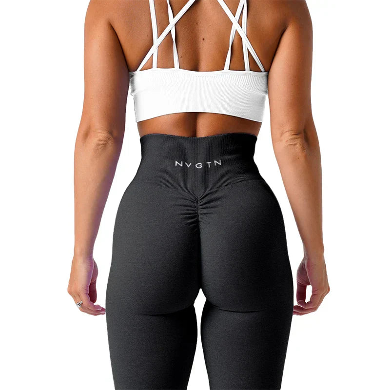 Seamless yoga leggings with stretch waistband & perfect fit – Freya-Anthracite black-XS-State of Style
