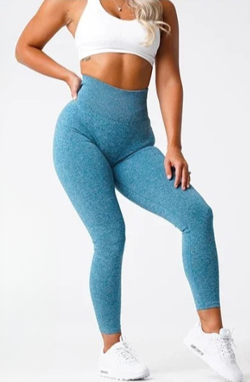 Seamless yoga leggings with stretch waistband & perfect fit – Freya-Sea blue-XS-State of Style