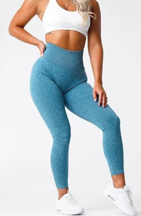 Seamless yoga leggings with stretch waistband & perfect fit – Freya-Sea blue-XS-State of Style