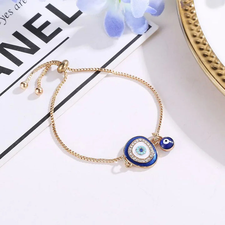 Selene Evil Eye Bracelet in Ethno Style-Dark Blue-State of Style
