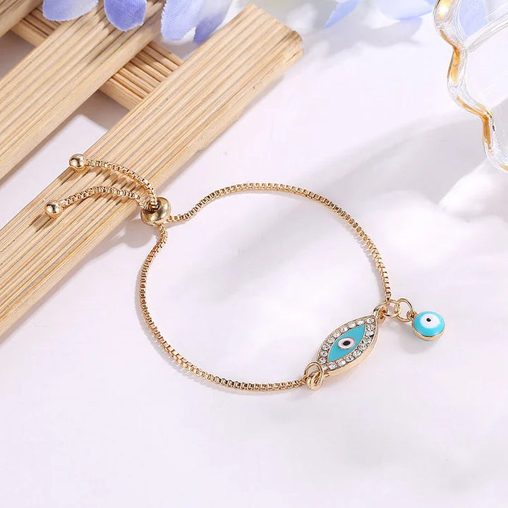 Selene Evil Eye Bracelet in Ethno Style-Dark Blue-State of Style