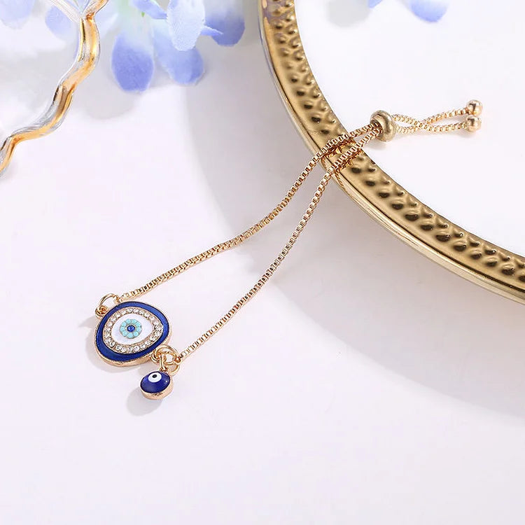 Selene Evil Eye Bracelet in Ethno Style-Dark Blue-State of Style