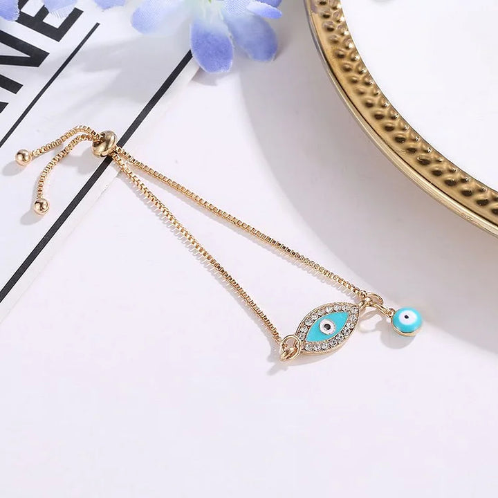 Selene Evil Eye Bracelet in Ethno Style-Dark Blue-State of Style