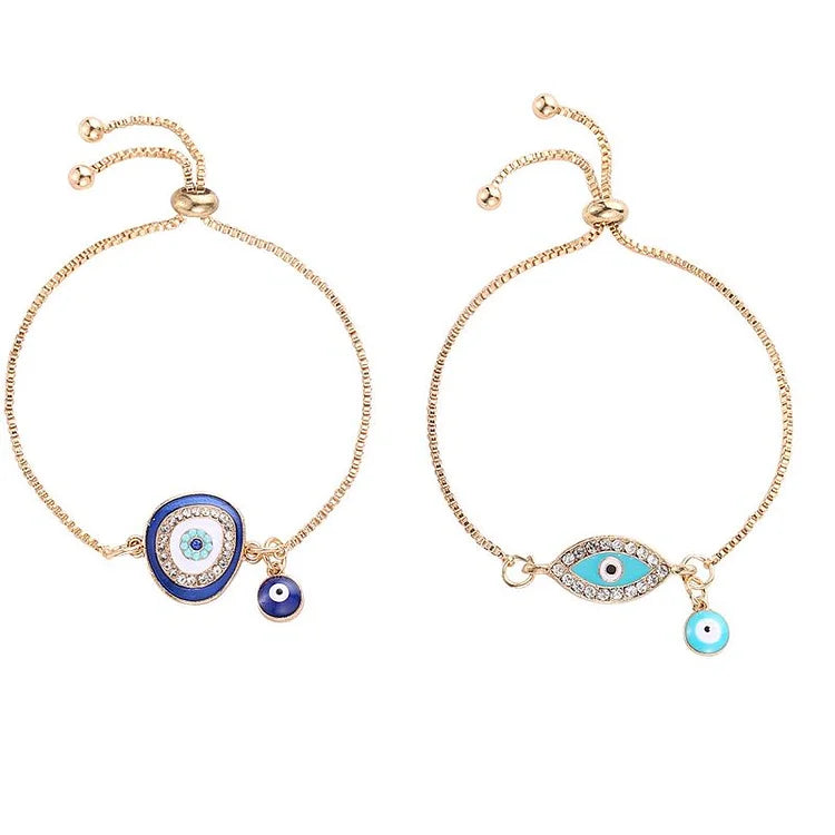 Selene Evil Eye Bracelet in Ethno Style-Dark Blue-State of Style