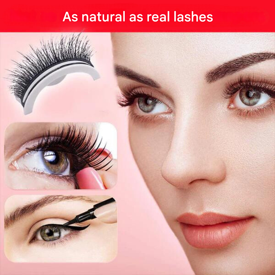 Self-Adhesive Eyelashes - LuxeLash-1 pair-Natural-State of Style