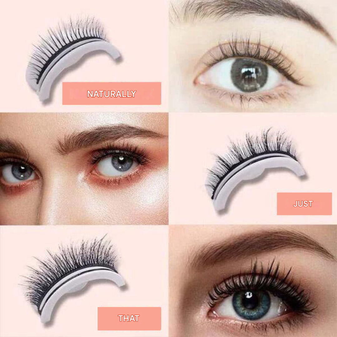 Self-Adhesive Eyelashes - LuxeLash-1 pair-Natural-State of Style