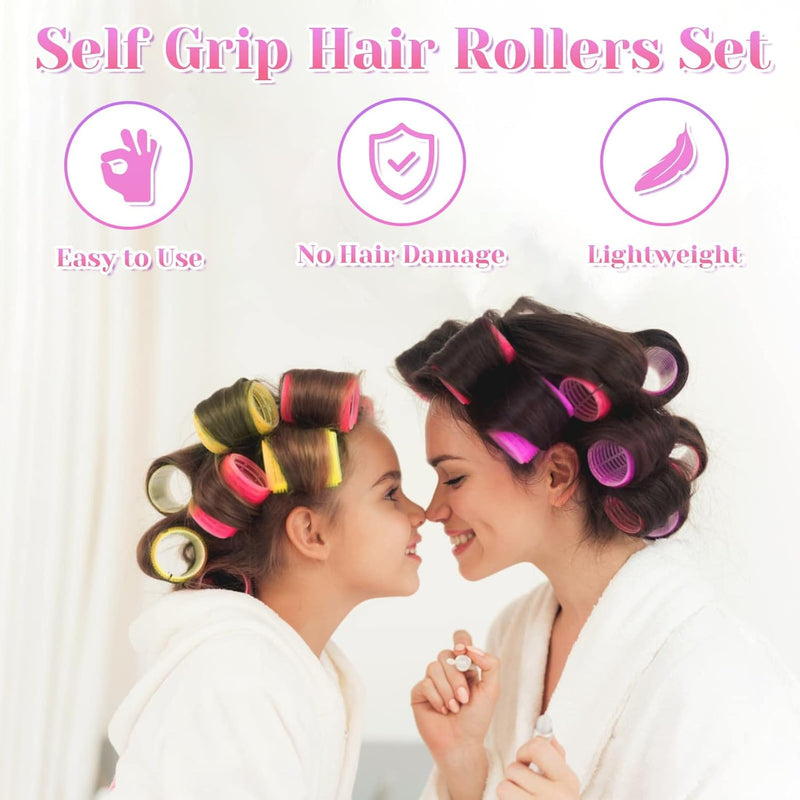 Self-adhesive Hair Rollers Set – Multicoloured Curling Pins-Multicolour A-State of Style