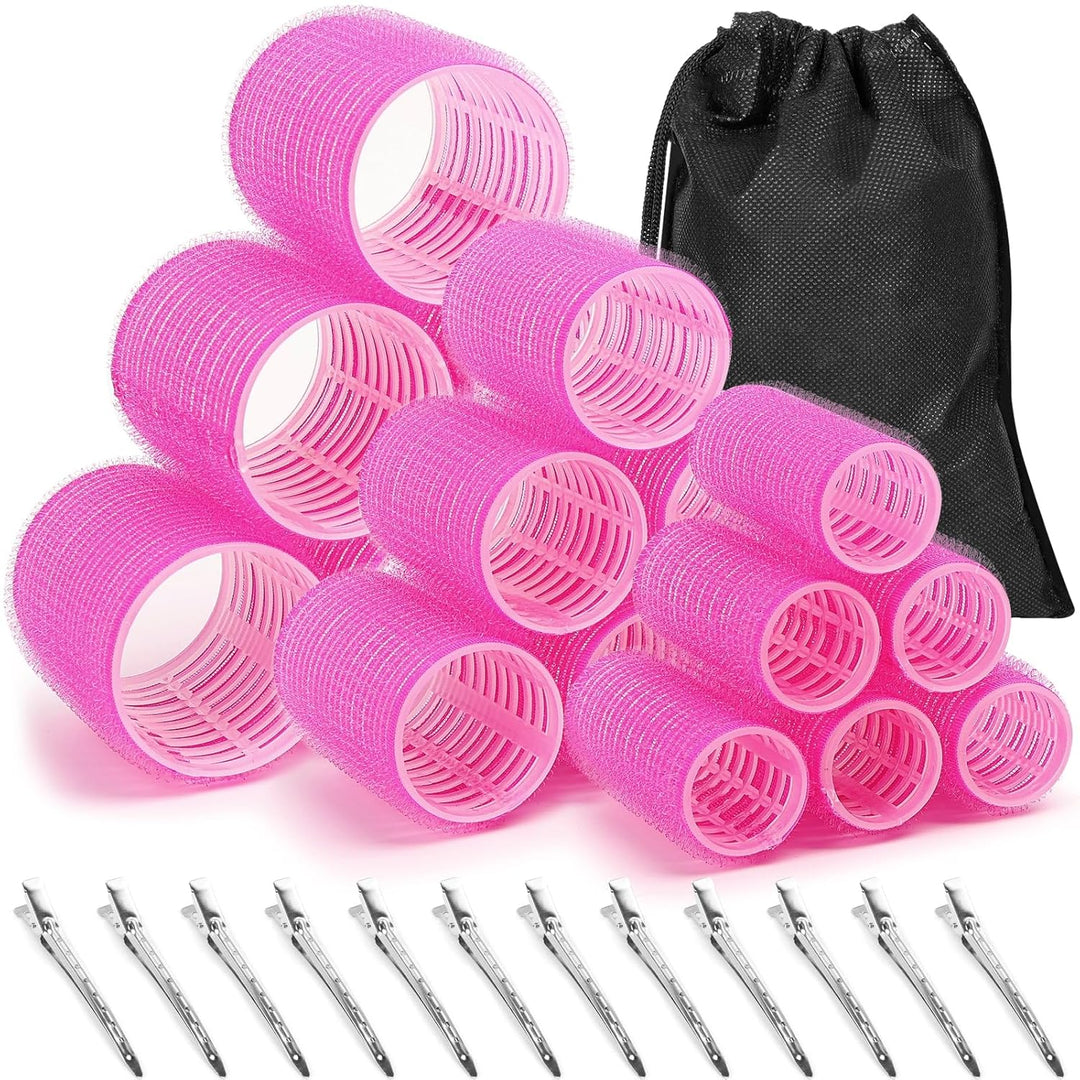 Self-adhesive Hair Rollers Set – Multicoloured Curling Pins-Pink-State of Style