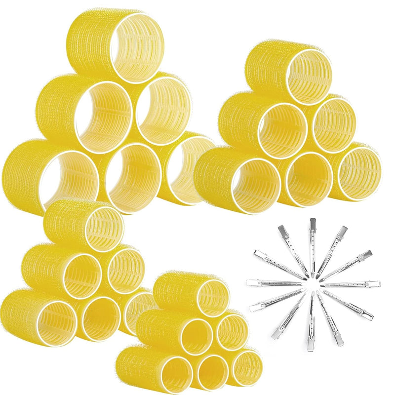 Self-adhesive Hair Rollers Set – Multicoloured Curling Pins-Yellow-State of Style