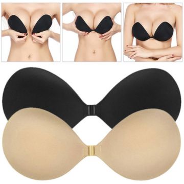 Self-Adhesive Silicone Bra - Isabelle-Skin colour + Black-A-State of Style