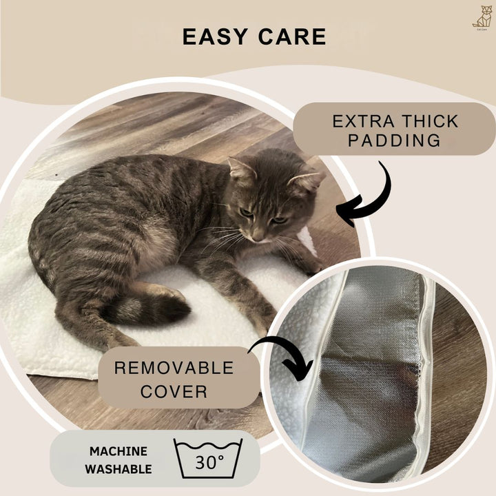 Self-Heating Cat Mat - WarmPurr™-Snow White - 60 cm × 45 cm-State of Style