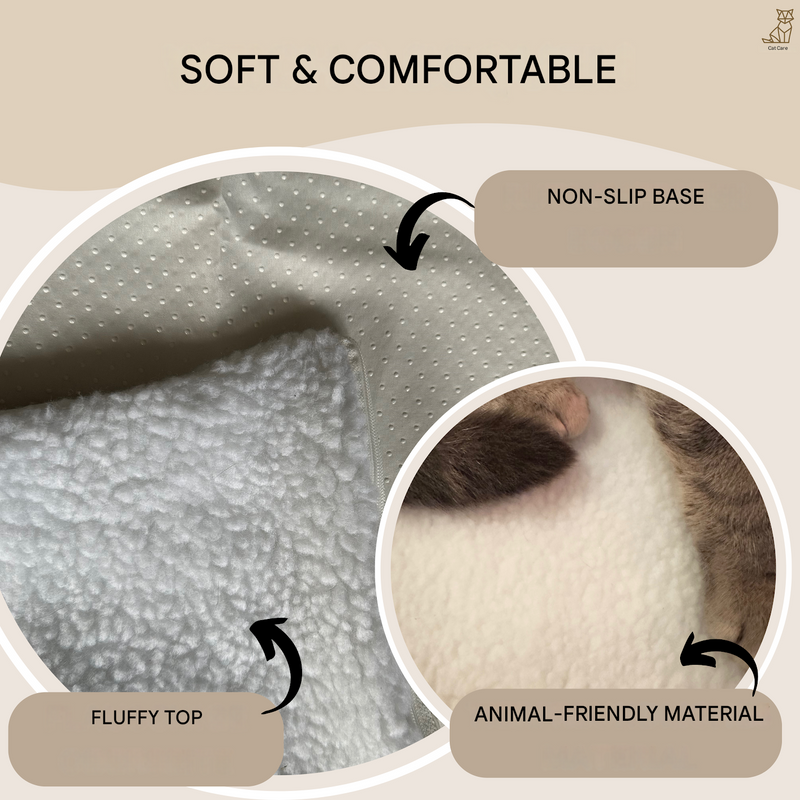 Self-Heating Cat Mat - WarmPurr™-Snow White - 60 cm × 45 cm-State of Style