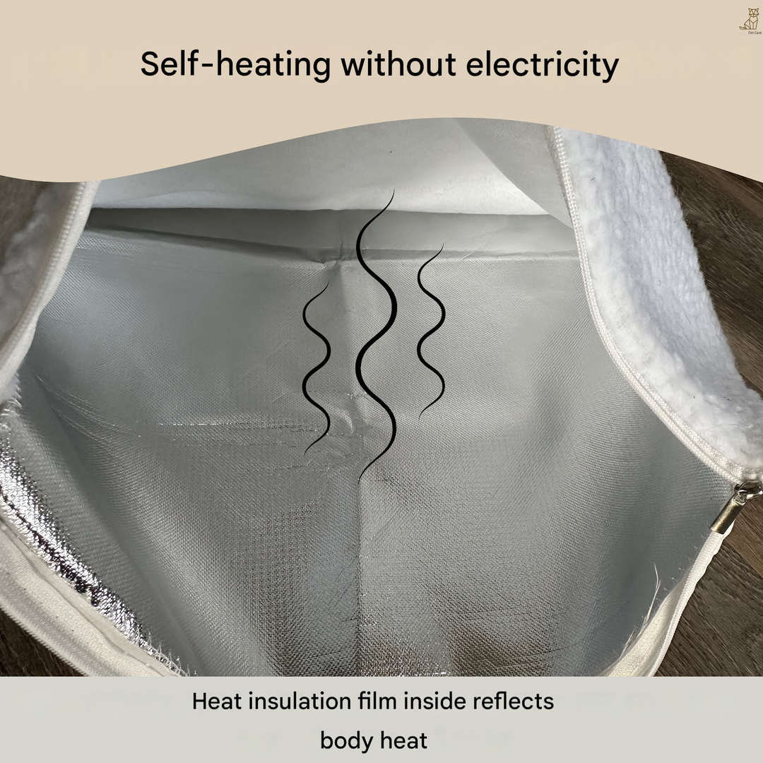 Self-Heating Cat Mat - WarmPurr™-Snow White - 60 cm × 45 cm-State of Style