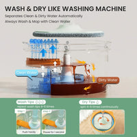 Self-Rotating Flat Mop with Bucket - Spin Mop-Set 1-State of Style