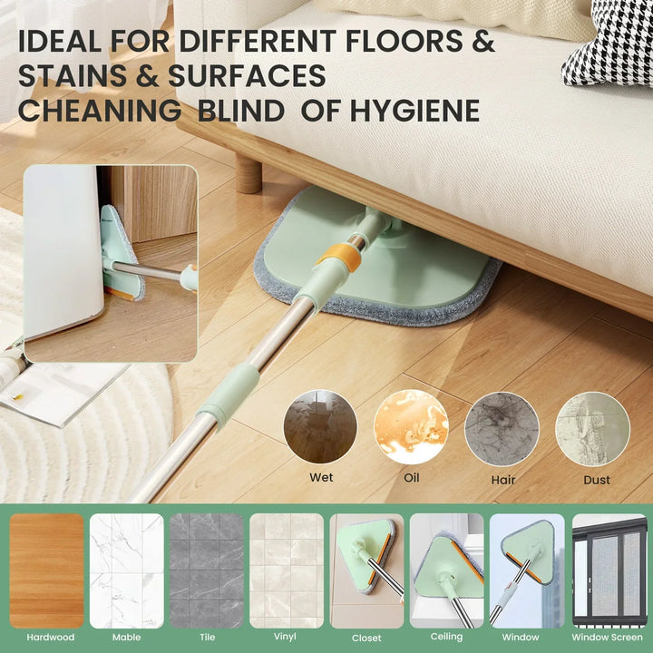 Self-Rotating Flat Mop with Bucket - Spin Mop-Set 1-State of Style