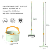 Self-Rotating Flat Mop with Bucket - Spin Mop-Set 1-State of Style