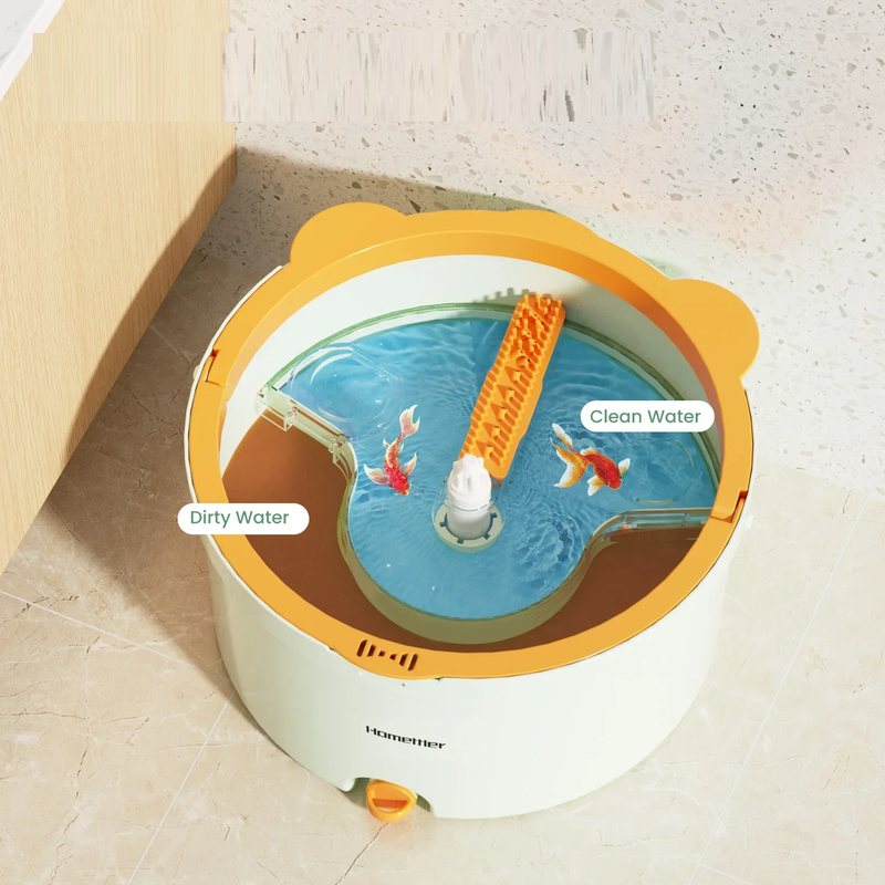 Self-Rotating Flat Mop with Bucket - Spin Mop-Set 1-State of Style