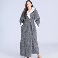 Senna Women's Bathrobe – Warm & Stylish Winter Loungewear-Grey-M-State of Style