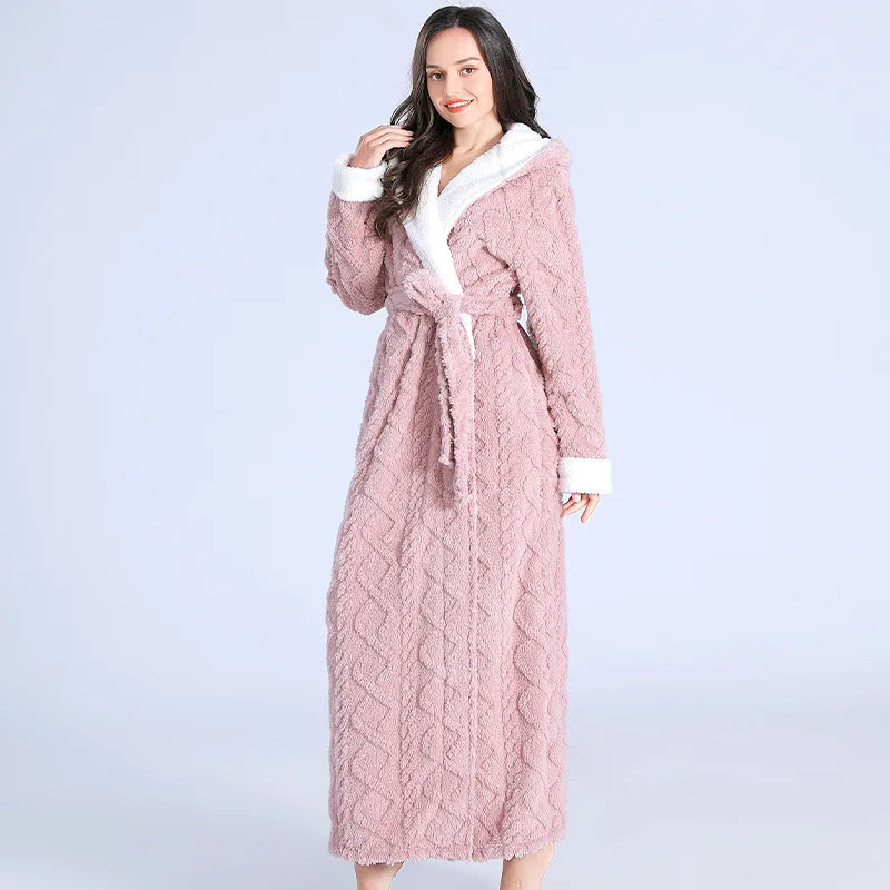 Senna Women's Bathrobe – Warm & Stylish Winter Loungewear-Pink-M-State of Style