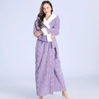 Senna Women's Bathrobe – Warm & Stylish Winter Loungewear-Purple-M-State of Style