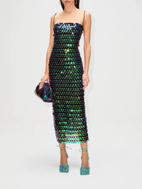 Sequin dress for a Sparkling Evening Look - Amira-Green-S-State of Style
