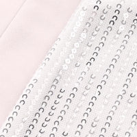 Sequin V-Neck Blouse – Plus Size Elegance-Champagne-S-State of Style