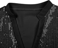 Sequin V-Neck Blouse – Plus Size Elegance-Champagne-S-State of Style