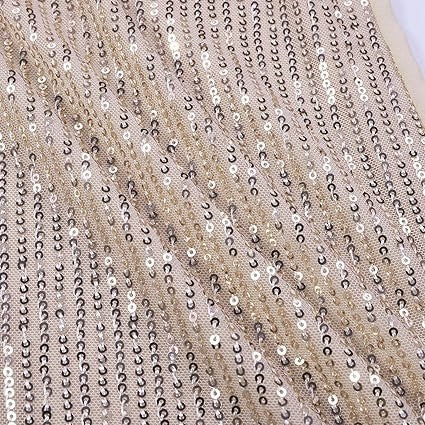 Sequin V-Neck Blouse – Plus Size Elegance-Champagne-S-State of Style