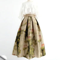Serena Traditional Skirt – Vintage High-Waisted Embroidered A-Line Skirt-S-State of Style