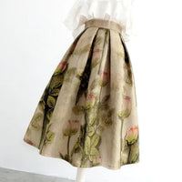 Serena Traditional Skirt – Vintage High-Waisted Embroidered A-Line Skirt-S-State of Style