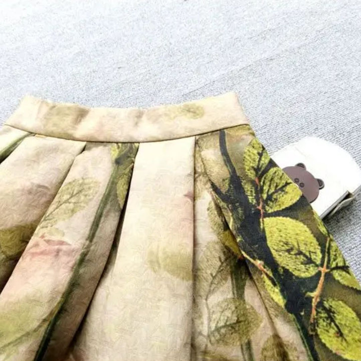 Serena Traditional Skirt – Vintage High-Waisted Embroidered A-Line Skirt-S-State of Style