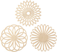 Set of 3 Silicone Coasters: Heat Resistant Heat Pads-Beige-State of Style