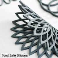 Set of 3 Silicone Coasters: Heat Resistant Heat Pads-Black-State of Style