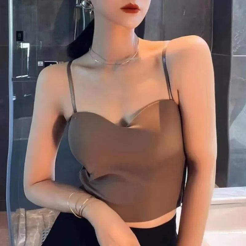 Set of 4 Breezy Tank Tops with Built-in Bandeau Bra - Tiana-S-State of Style