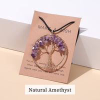 Seven Chakras Tree of Life Necklace | Spiritual Jewellery-MULTI-COLORED GOLD-State of Style