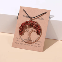 Seven Chakras Tree of Life Necklace | Spiritual Jewellery-RED JASPER-State of Style