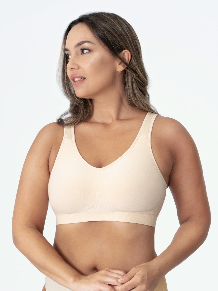 Shapewear Sports Bra – Elena-Beige-M-State of Style