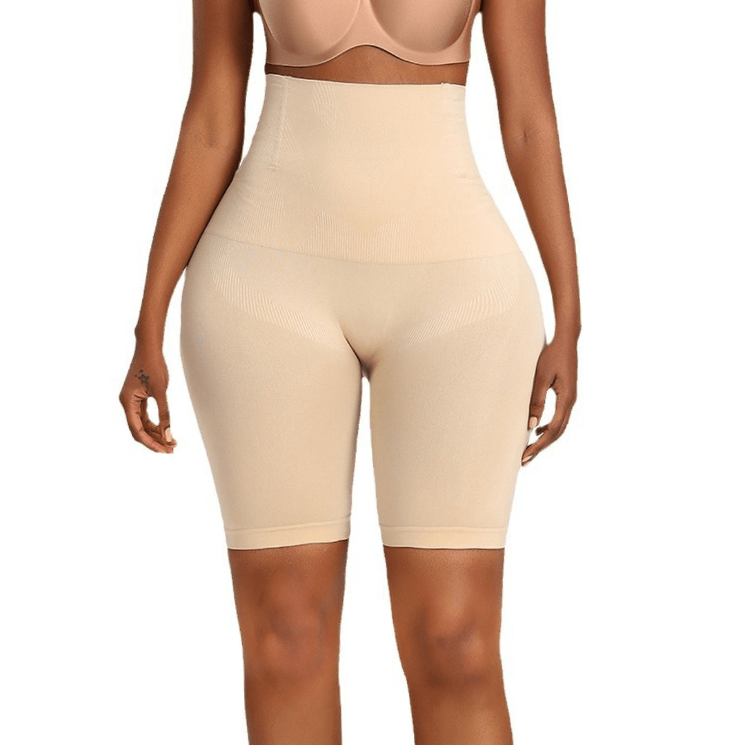 Shaping High Waist Shorts – ShapeLuxe-Beige-S-State of Style