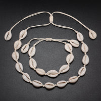 Shell Band | Shell Necklace & Bracelet-Classic (Natural Shell Colour - White/Cream)-State of Style