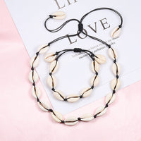 Shell Band | Shell Necklace & Bracelet-Classic (Natural Shell Colour - White/Cream)-State of Style