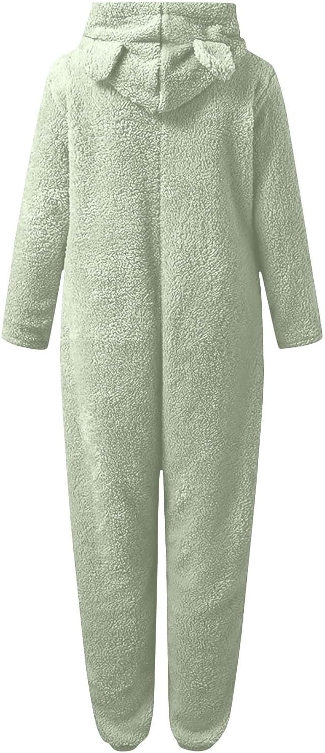 Sherpa Fuzzy Onesie with Hood - CozyCat-Olive green-S-State of Style