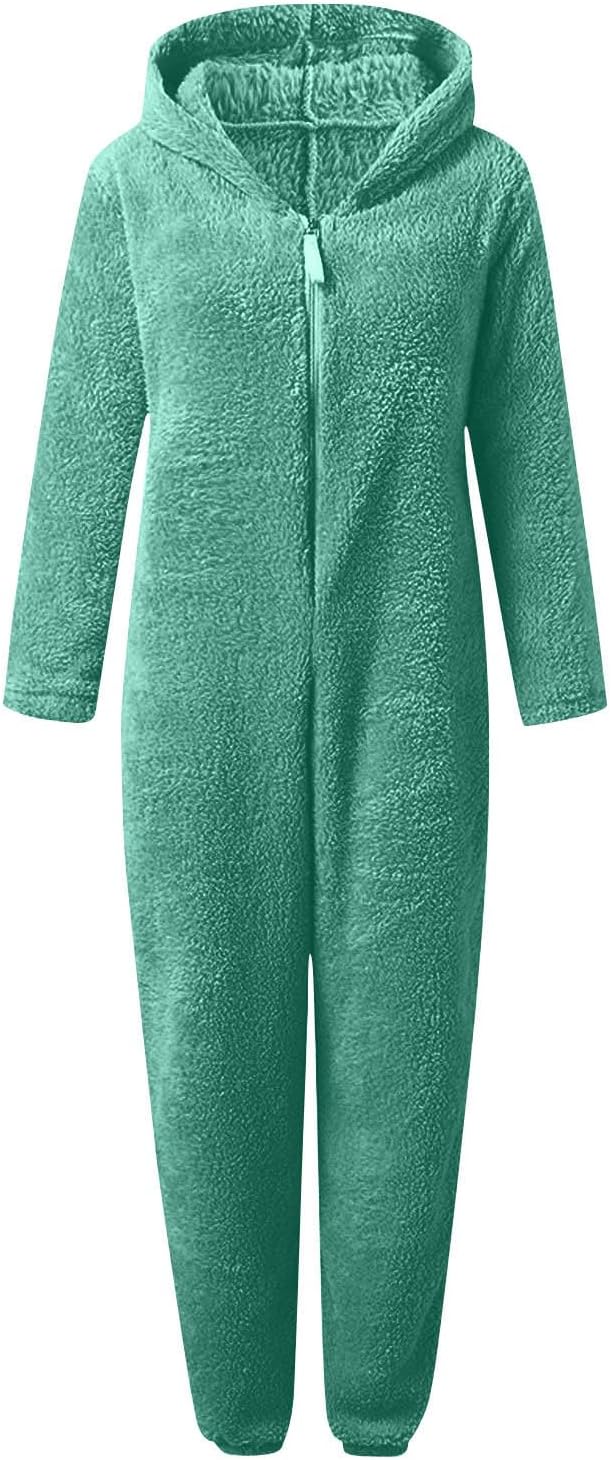 Sherpa Fuzzy Onesie with Hood - CozyCat-Olive green-S-State of Style