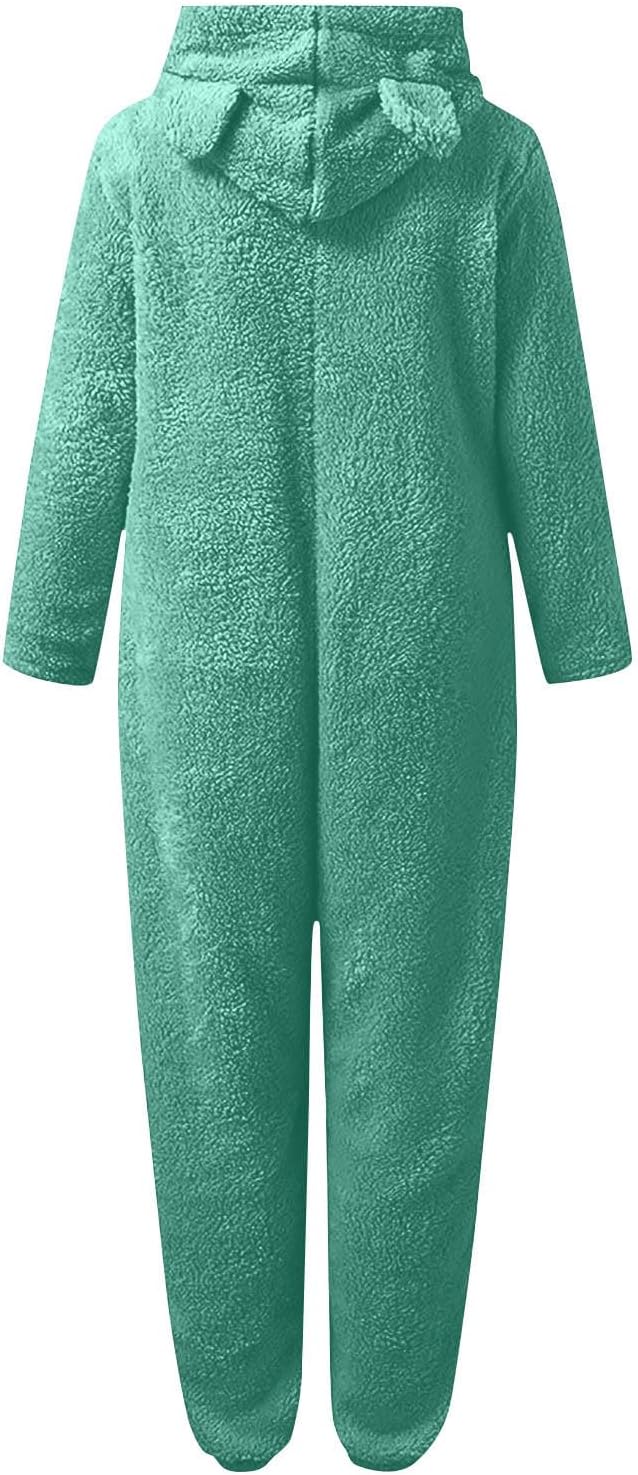 Sherpa Fuzzy Onesie with Hood - CozyCat-Olive green-S-State of Style