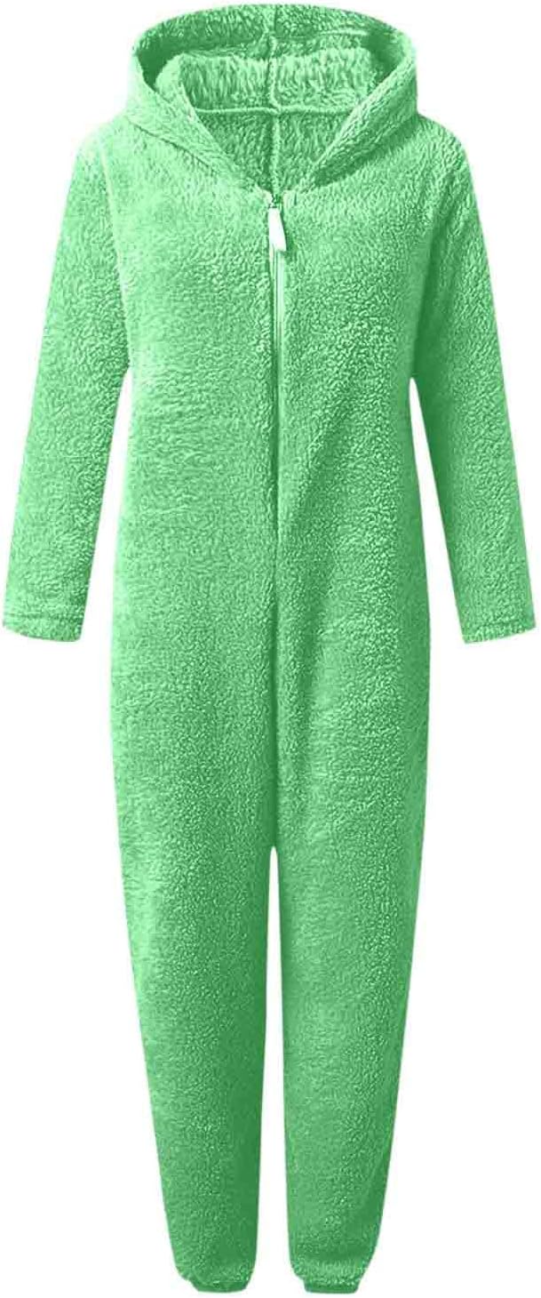 Sherpa Fuzzy Onesie with Hood - CozyCat-Olive green-S-State of Style