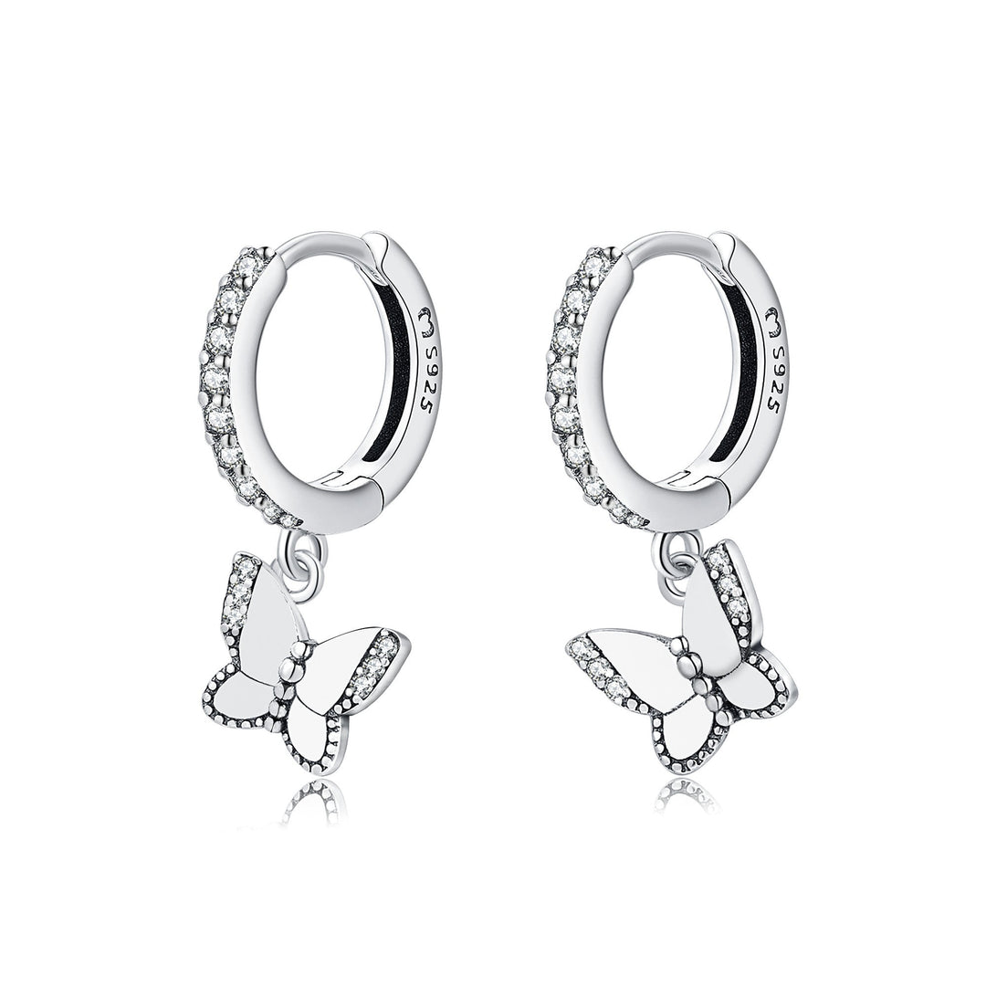 Shining Butterfly Earrings - Lyrielle-Silver-State of Style